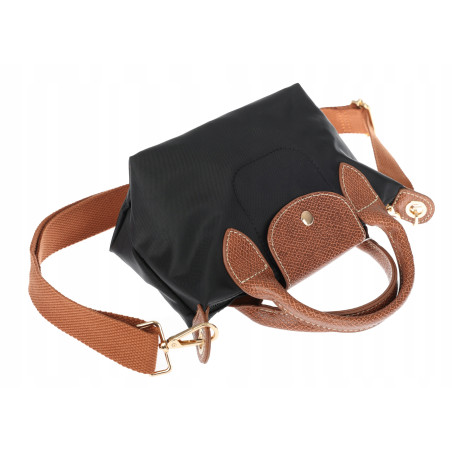 Torebka damska MINI shopper listonoszka mała na ramię modna 2309 Czarna