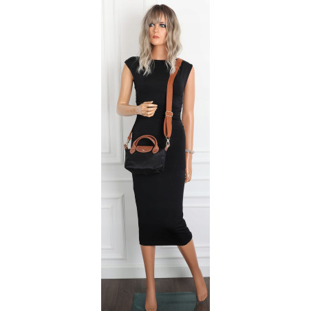 Torebka damska MINI shopper listonoszka mała na ramię modna 2309 Czarna