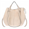 Torebka Damska Shopperka łódka Pojemna Duża Torba zamszowa B813 Beżowa