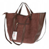 Torebka Damska Shopperka łódka Pojemna Duża Torba zamszowa B813 Czekoladowa