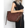 Torebka Damska Shopperka łódka Pojemna Duża Torba zamszowa B813 Czekoladowa