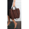 Torebka Damska Shopperka łódka Pojemna Duża Torba zamszowa B813 Czekoladowa