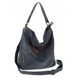 Torebka Damska Shopper Modna Listonoszka Worek na Ramię BP57730 Granatowa