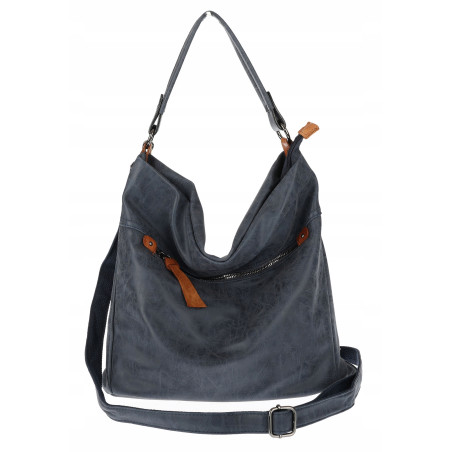 Torebka Damska Shopper Modna Listonoszka Worek na Ramię BP57730 Granatowa