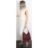 Torebka Damska Shopper Modna Listonoszka Worek na Ramię BP57730 Bordowa