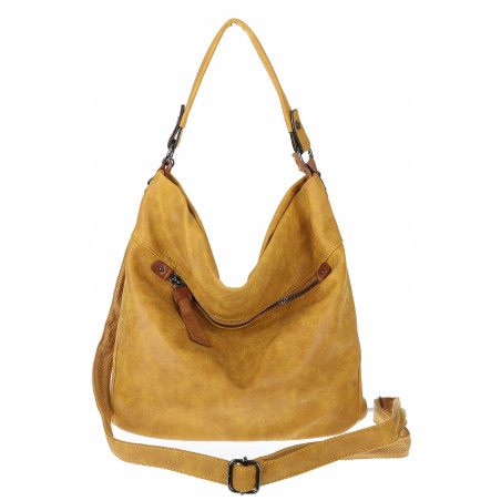Torebka Damska Shopper Modna Listonoszka Worek na Ramię BP57730 Żółta