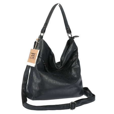 Torebka Damska Shopper Modna Listonoszka Worek na Ramię BP57730 Czarna