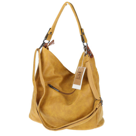 Torebka Damska Shopper Modna Listonoszka Worek na Ramię BP57730 Żółta