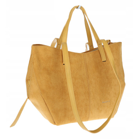 Torebka Damska Shopperka łódka Pojemna Duża Torba zamszowa CM9872 Żółta