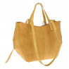Torebka Damska Shopperka łódka Pojemna Duża Torba zamszowa CM9872 Żółta