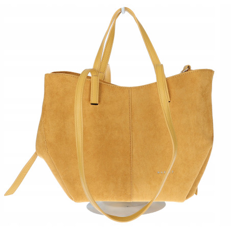 Torebka Damska Shopperka łódka Pojemna Duża Torba zamszowa CM9872 Żółta