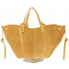 Torebka Damska Shopperka łódka Pojemna Duża Torba zamszowa CM9872 Żółta