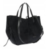 Torebka Damska Shopperka łódka Pojemna Duża Torba zamszowa CM9872 Czarna