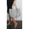 Torebka Damska Shopperka łódka Pojemna Duża Torba zamszowa CM9872 Szara