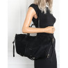 Torebka Damska Shopperka łódka Pojemna Duża Torba zamszowa CM9872 Czarna