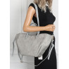 Torebka Damska Shopperka łódka Pojemna Duża Torba zamszowa CM9872 Szara