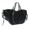 Torebka Damska Shopperka łódka Pojemna Duża Torba zamszowa CM9872 Czarna