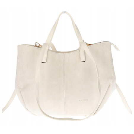 Torebka Damska Shopperka łódka Pojemna Duża Torba zamszowa CM9872 Beżowa