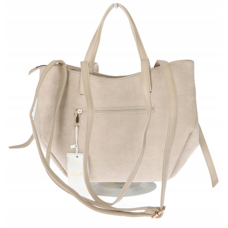 Torebka Damska Shopperka łódka Pojemna Duża Torba zamszowa CM9872 Beżowa