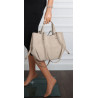 Torebka Damska Shopperka łódka Pojemna Duża Torba zamszowa CM9872 Beżowa