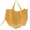Torebka Damska Shopperka łódka Pojemna Duża Torba zamszowa CM9872 Żółta