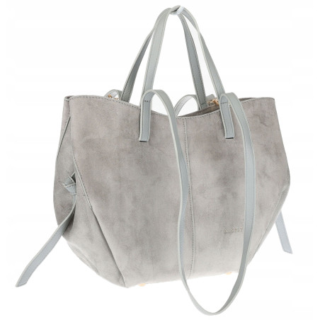 Torebka Damska Shopperka łódka Pojemna Duża Torba zamszowa CM9872 Szara