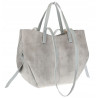 Torebka Damska Shopperka łódka Pojemna Duża Torba zamszowa CM9872 Szara