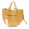 Torebka Damska Shopperka łódka Pojemna Duża Torba zamszowa CM9872 Żółta
