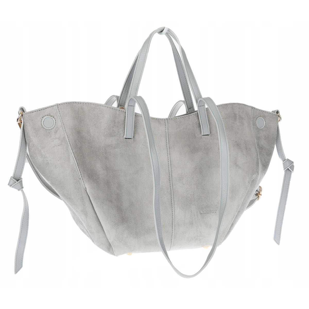 Torebka Damska Shopperka łódka Pojemna Duża Torba zamszowa CM9872 Szara