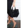 Torebka Damska Shopperka łódka Pojemna Duża Torba zamszowa CM9872 Czarna