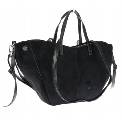 Torebka Damska Shopperka łódka Pojemna Duża Torba zamszowa CM9872 Czarna
