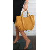 Torebka Damska Shopperka łódka Pojemna Duża Torba zamszowa CM9872 Żółta