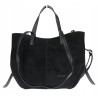Torebka Damska Shopperka łódka Pojemna Duża Torba zamszowa CM9872 Czarna