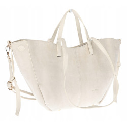 Torebka Damska Shopperka łódka Pojemna Duża Torba zamszowa CM9872 Beżowa