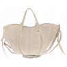 Torebka Damska Shopperka łódka Pojemna Duża Torba zamszowa CM9872 Beżowa