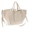 Torebka Damska Shopperka łódka Pojemna Duża Torba zamszowa CM9872 Beżowa