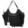 Torebka zamszowa damska shopper Listonoszka pojemna elegancka CM9871 Czarna