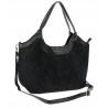 Torebka zamszowa damska shopper Listonoszka pojemna elegancka CM9871 Czarna