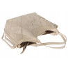 Torebka zamszowa damska shopper Listonoszka pojemna elegancka CM9871 Beżowa