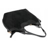 Torebka zamszowa damska shopper Listonoszka pojemna elegancka CM9871 Czarna