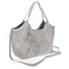 Torebka zamszowa damska shopper Listonoszka miejska elegancka CM9871 Szara