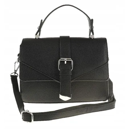 ERICK style Elegancka Torebka czarna Kuferek Listonoszka H1038 Black