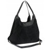 Torebka zamszowa damska shopper Listonoszka pojemna elegancka CM9871 Czarna