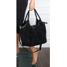 Torebka zamszowa damska shopper Listonoszka pojemna elegancka CM9871 Czarna