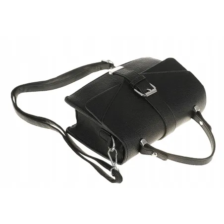 ERICK style Elegancka Torebka czarna Kuferek Listonoszka H1038 Black