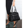 Elegancka torebka damska SWEET YEARS A4 pojemna eko skóra pasek 4104 Czarna