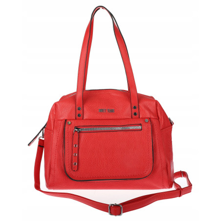 Elegancka torebka damska SWEET YEARS A4 eko skóra pasek 4104 Czerwona
