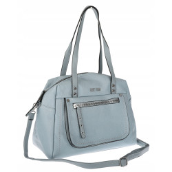 Elegancka torebka damska SWEET YEARS A4 eko skóra pasek 4104 Niebieska