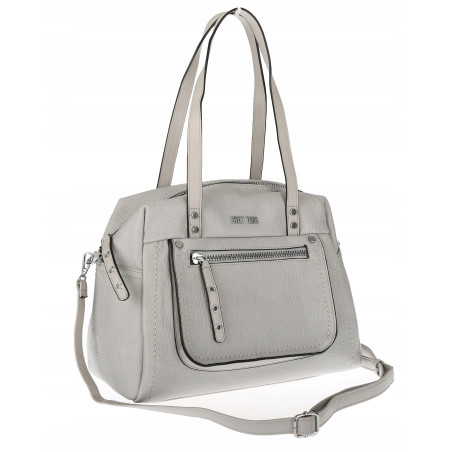 Elegancka torebka damska SWEET YEARS A4 eko skóra pasek 4104 Szara