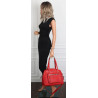 Elegancka torebka damska SWEET YEARS A4 eko skóra pasek 4104 Czerwona